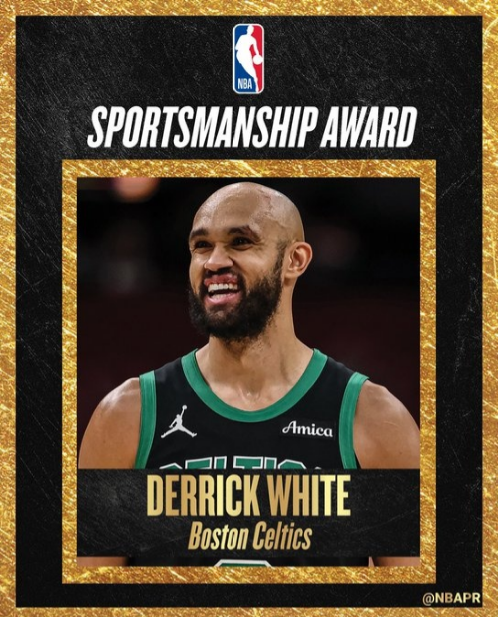 皇冠体育官方入口-NBA官宣：怀特收获体育道德风尚奖 绿军后卫连续两年获奖